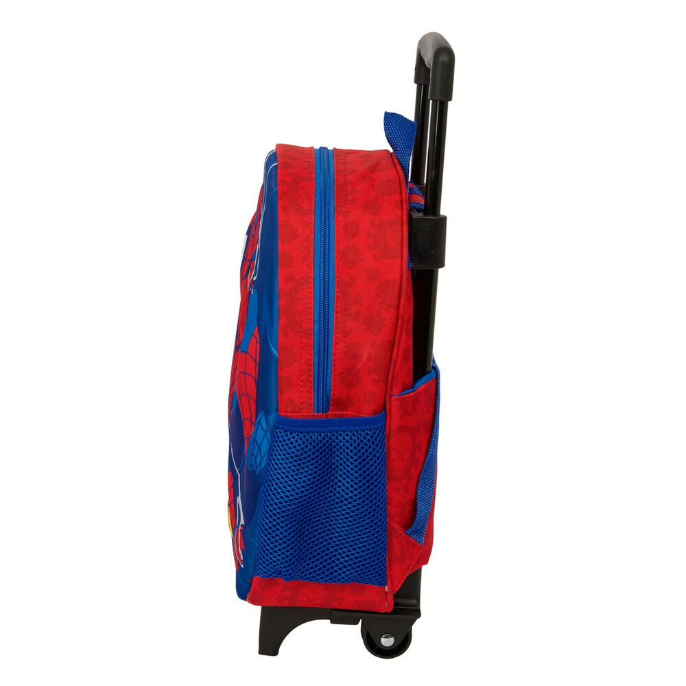 Trolley escolar 3D de Spider-Man Marvel en rojo y azul - 3