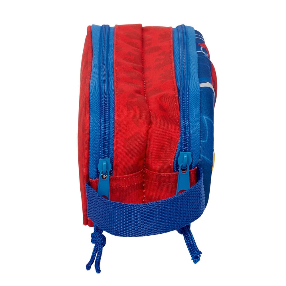 Portatodo doble 3D azul y rojo de Spider-Man Marvel con asa lateral - 3