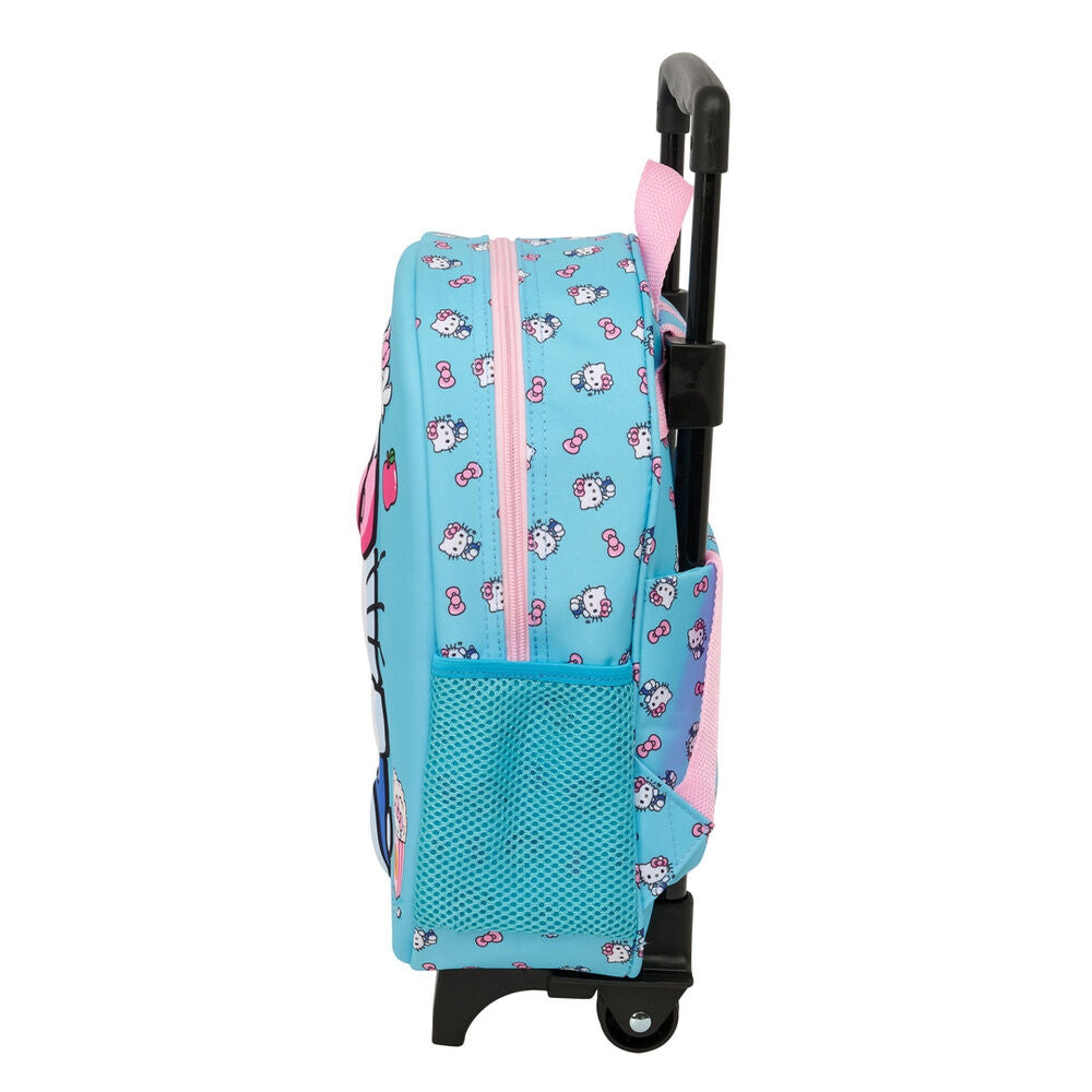 Trolley escolar 3D turquesa de Hello Kitty SAFTA - 3
