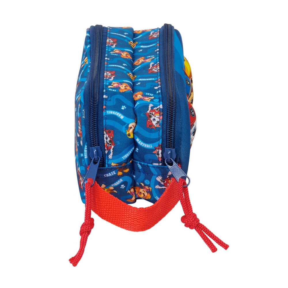 Portatodo doble 3D azul de Paw Patrol con dos compartimentos - 3