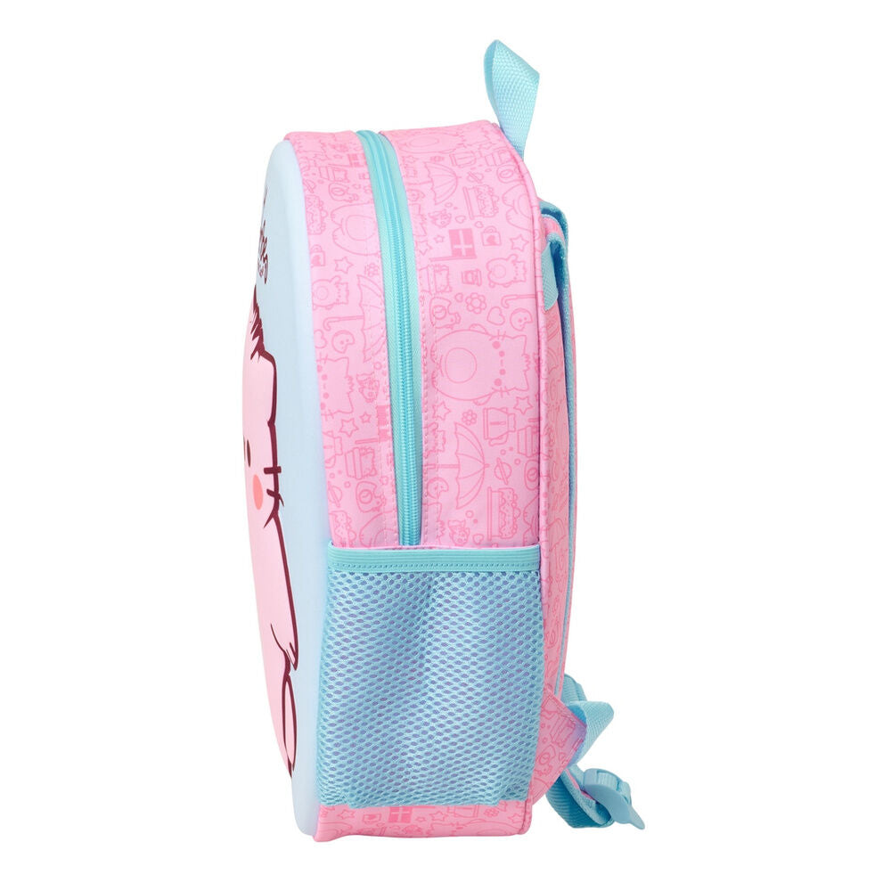 Mochila 3D Pembe The Pink Cat rosa y azul - 3