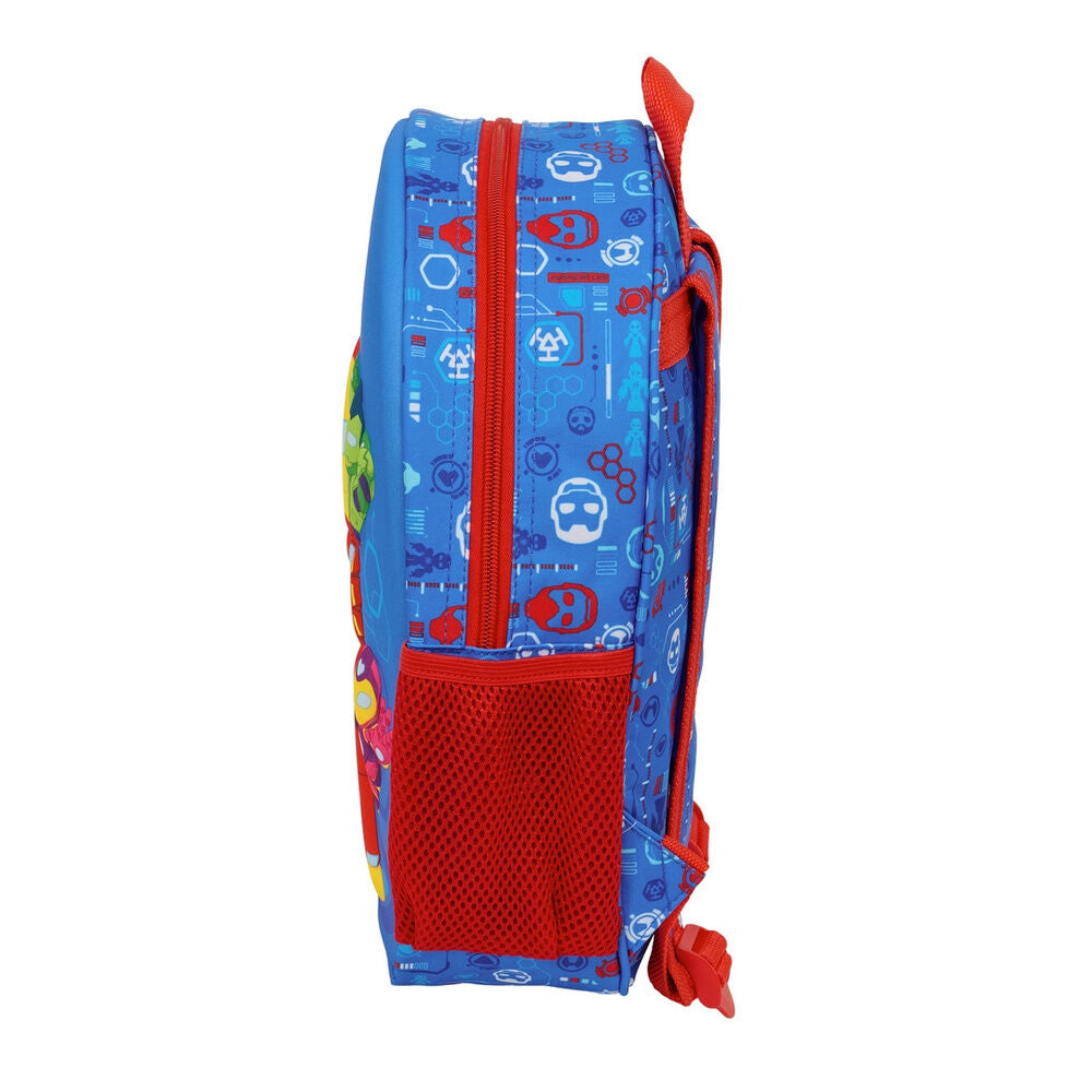 Mochila 3D azul de Iron Man Marvel con bolsillo lateral - 3