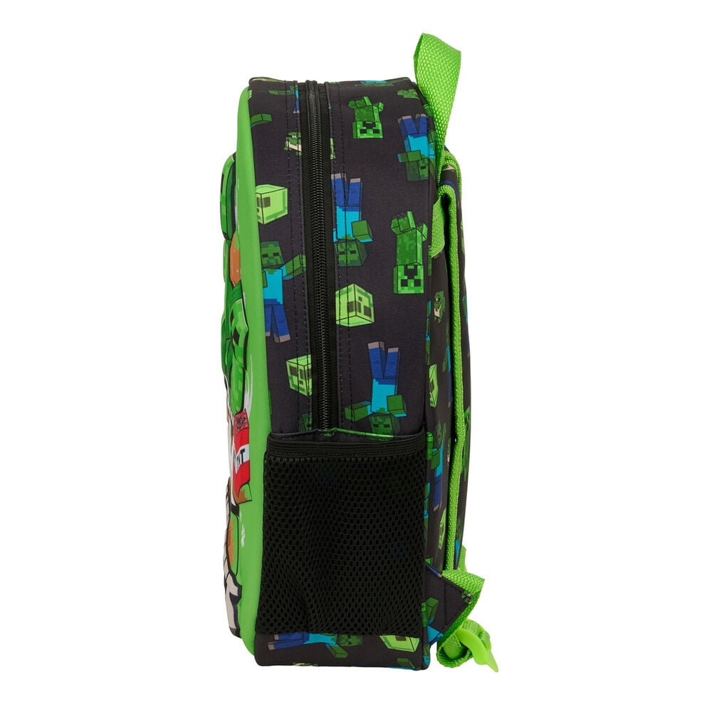 Mochila 3D verde de Minecraft con personajes Creeper - 3