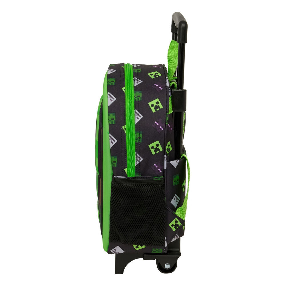 Trolley 3D Minecraft verde con diseño del Creeper - 3
