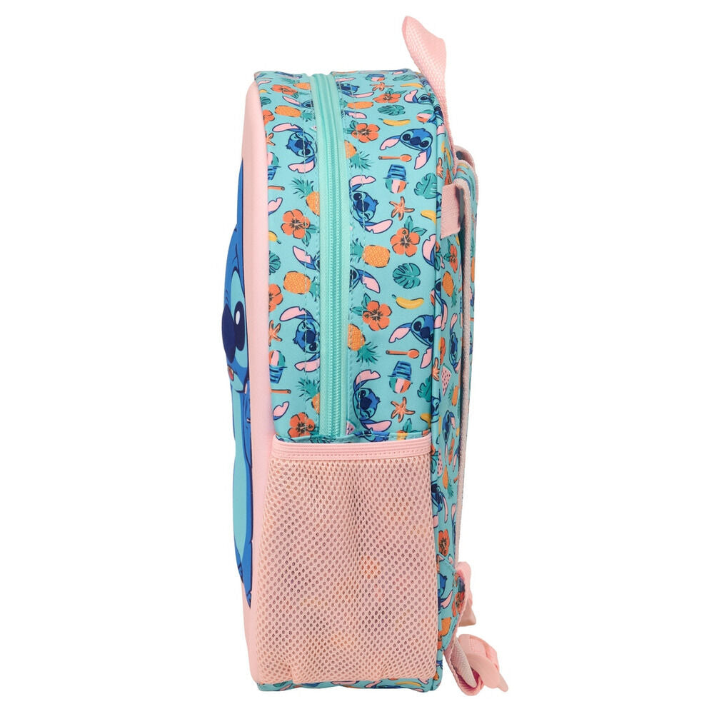 Mochila 3D rosa y turquesa de Stitch Disney - 3