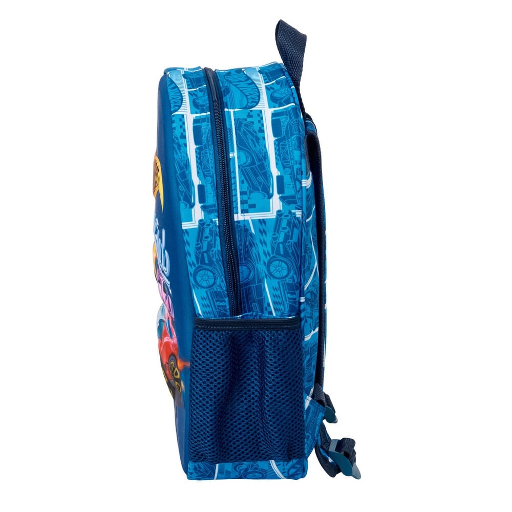 Mochila 3D azul Hot Wheels Speed Club con coches de carreras - 3