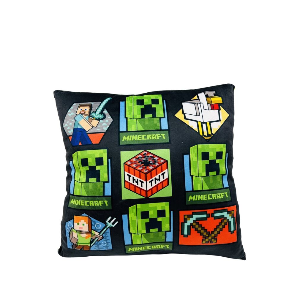 Cojín Minecraft de Velboa con personajes y Creeper - 3