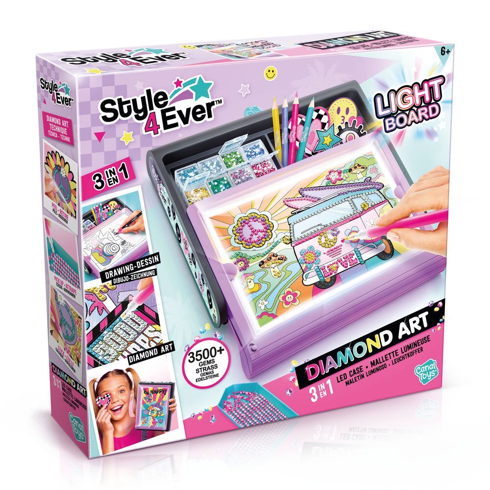 Maletín LED Style 4Ever de CANAL TOYS con gemas y materiales de manualidades - 2
