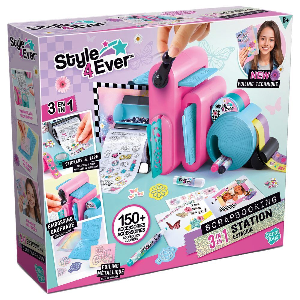 Estación de scrapbooking 3 en 1 Style 4 Ever de CANAL TOYS en rosa y turquesa - 2