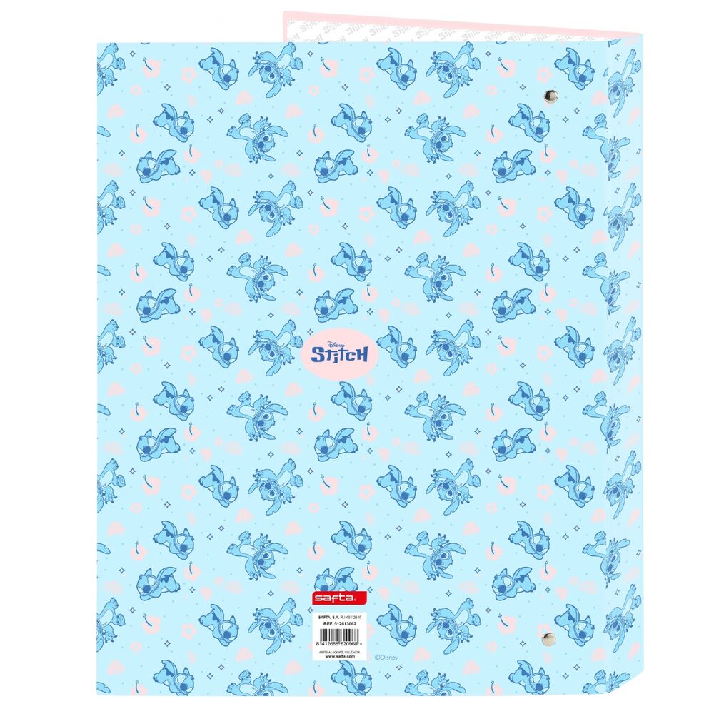 Carpeta A4 rosa de Stitch Disney con cuatro anillas - 2