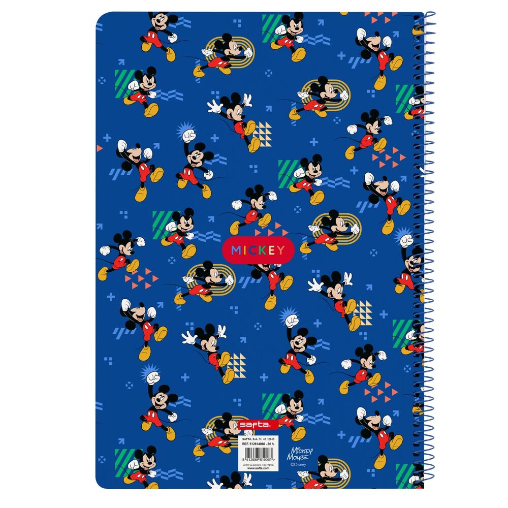 Cuaderno A4 azul de Mickey y Pluto Disney con espiral - 2