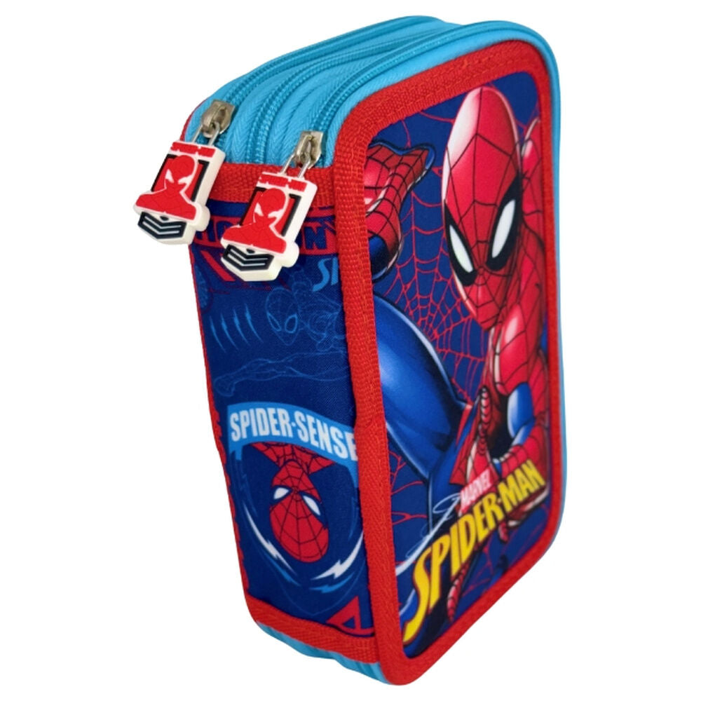 Plumier triple de Spider-Man Marvel en rojo y azul - 2