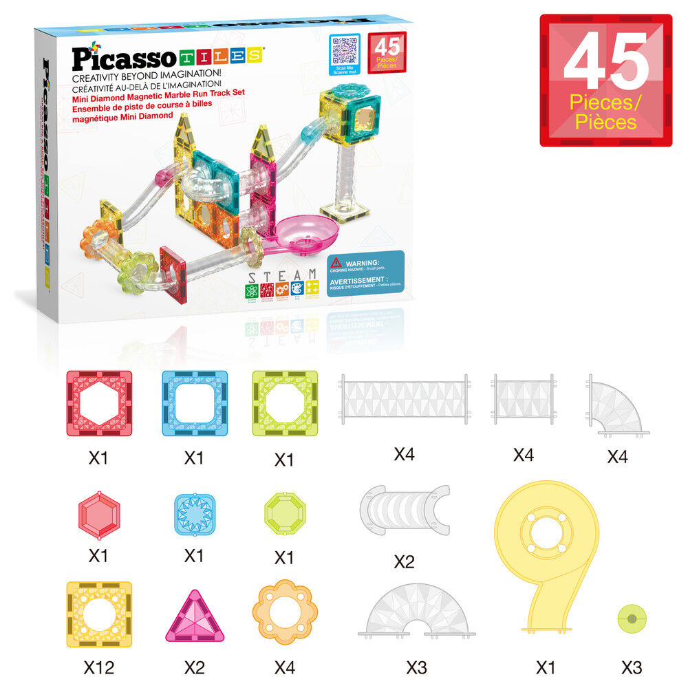 Caja del circuito de canicas magnético Picasso Tiles de 45 piezas - 4