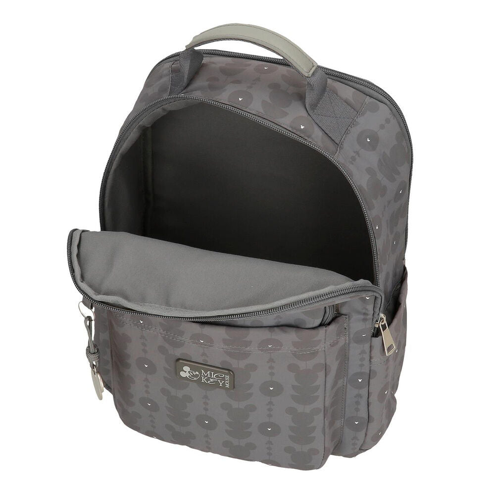 Mochila gris Zenia de Mickey Disney con bolsillo frontal - 6