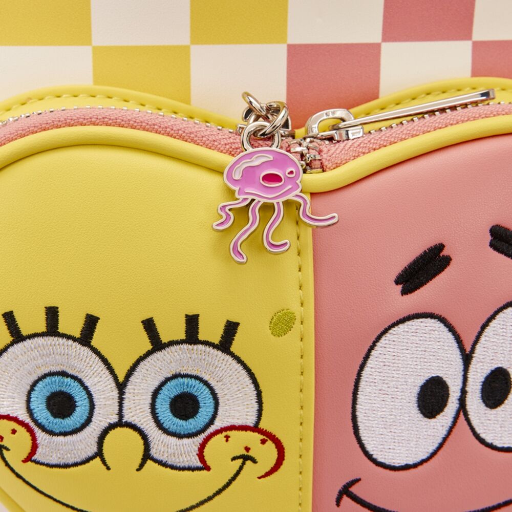 Mochila Loungefly de SpongeBob y Patrick Star a cuadros rosas y amarillos - 6