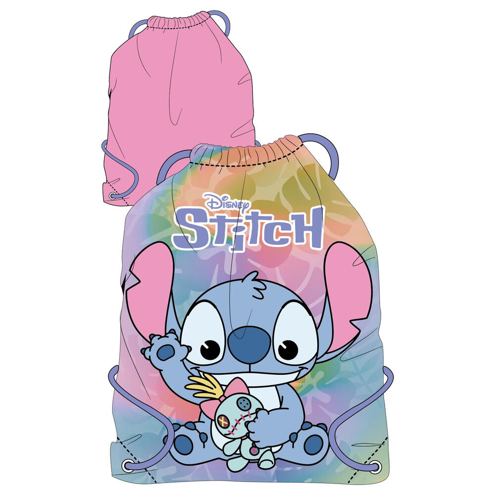 Saco mochila Disney Stitch de 40 cm con diseño multicolor