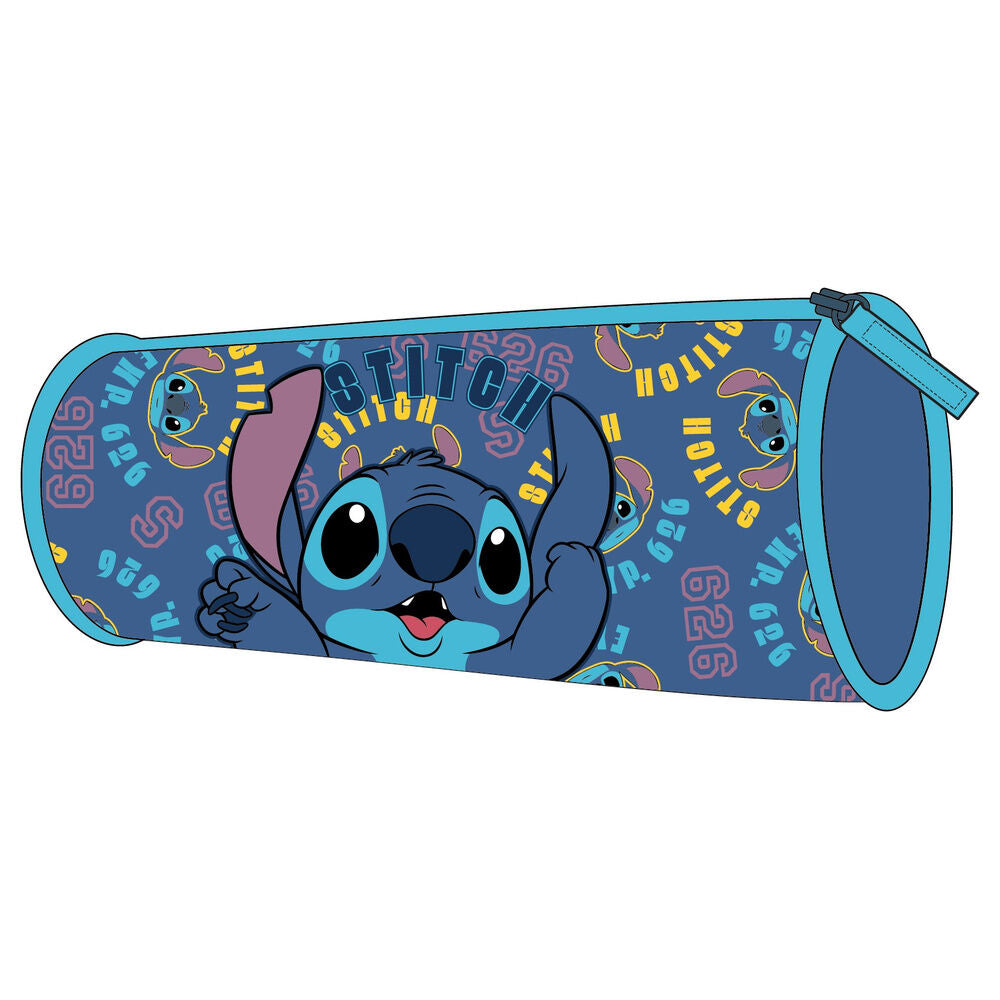 Portatodo azul de Stitch Disney con estampado y cierre de cremallera