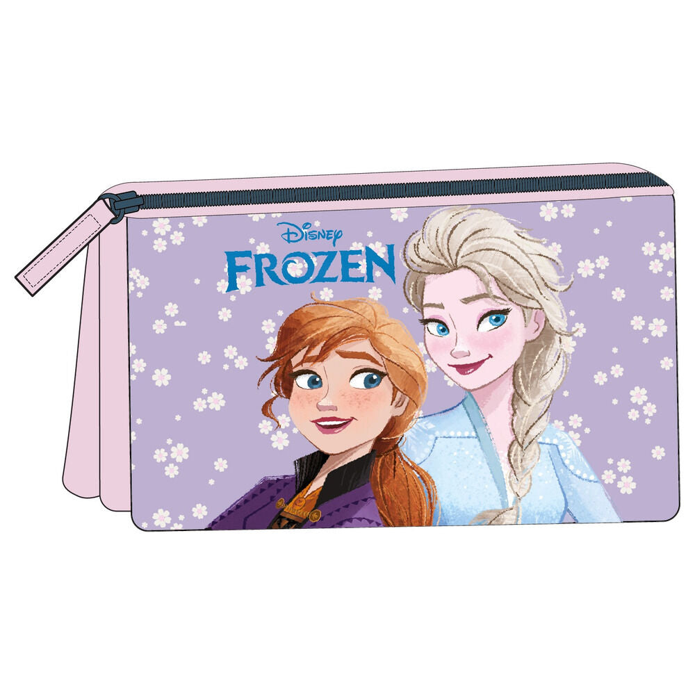 Portatodo Frozen Disney lila con Anna y Elsa