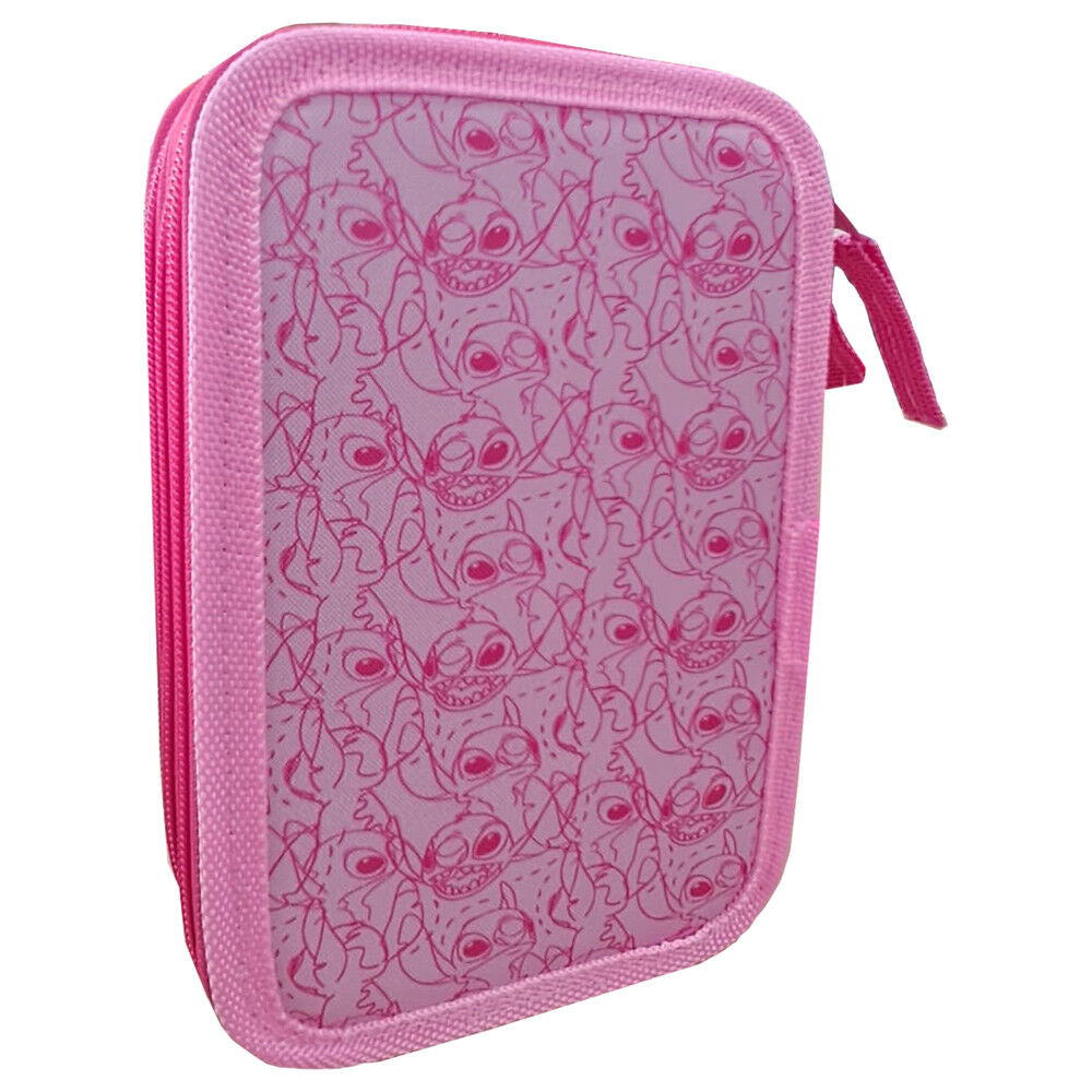 Plumier triple rosa de Disney Stitch con tres compartimentos - 3
