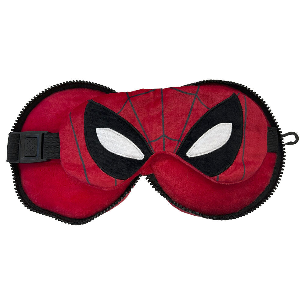 Cojín de viaje con antifaz rojo de Spider-Man Marvel - 3
