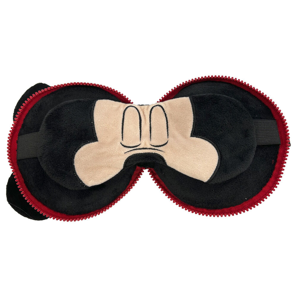 Cojín de viaje antifaz Mickey Disney negro y rojo - 3