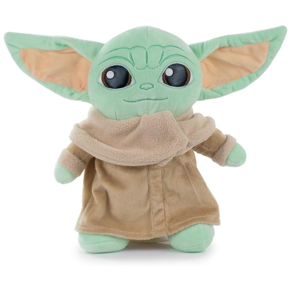 Peluche de Grogu de The Mandalorian con túnica beige