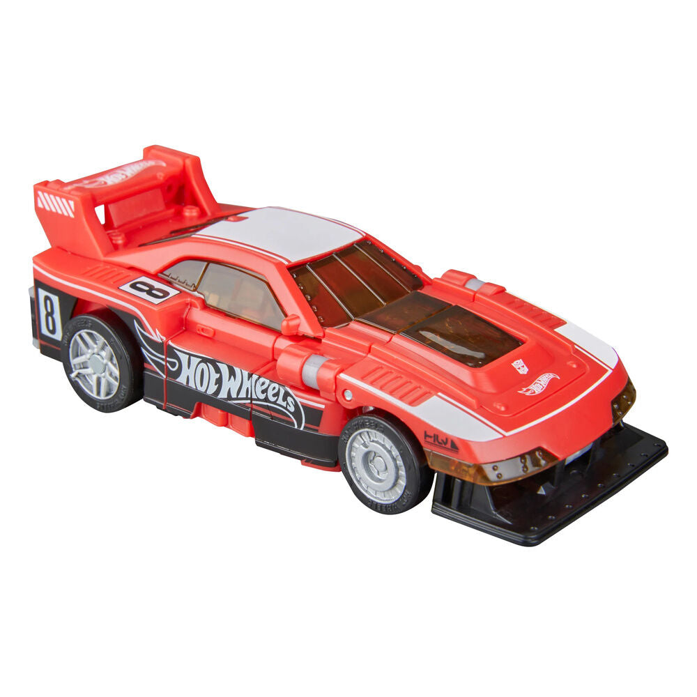 Figura articulada GT Scorcher Hot Wheels Transformers roja - 4