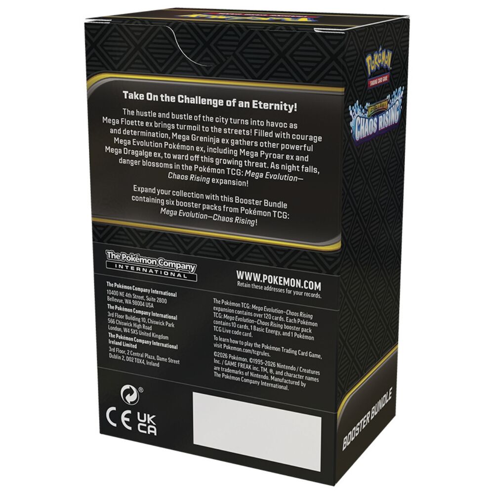 Booster Bundle Pokémon TCG Mega Evolution Chaos Rising con 6 sobres en inglés - 2