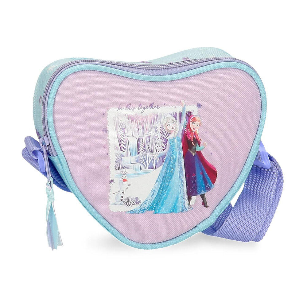 Bandolera Frozen Disney lila con Elsa, Anna y Olaf