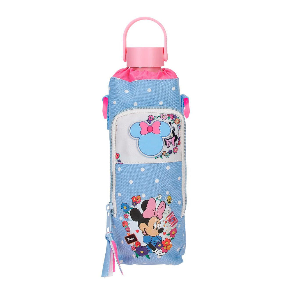 Bandolera Flowers Minnie Disney azul claro con flores y lunares - 2