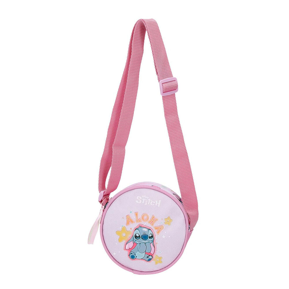 Bandolera rosa redonda de Stitch Disney con estampado ALOHA - 2