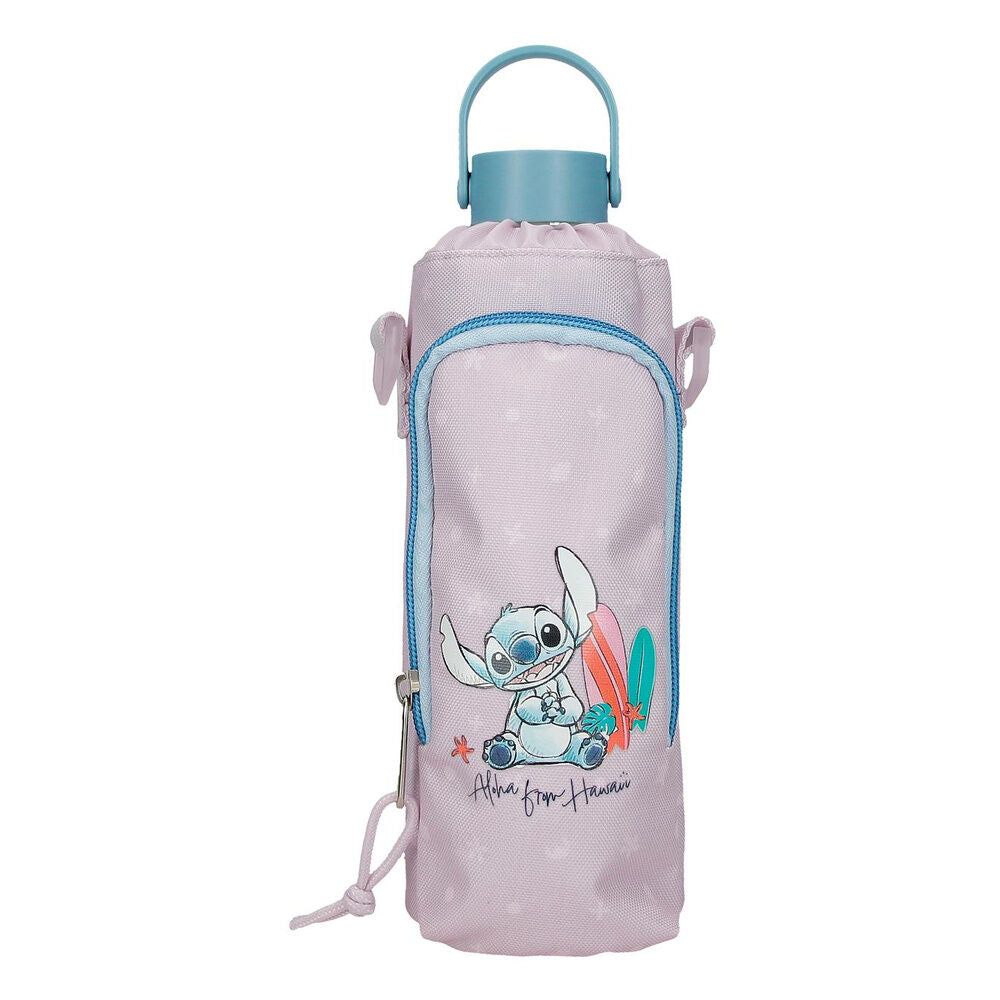 Bandolera rosa de Stitch Disney con diseño hawaiano y cremallera turquesa - 5