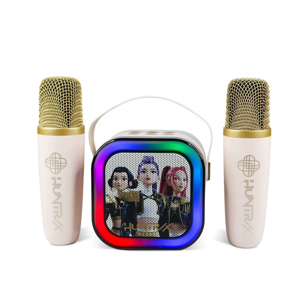 Altavoz karaoke cream KPop Demon Hunters con micrófono y luces LED - 9