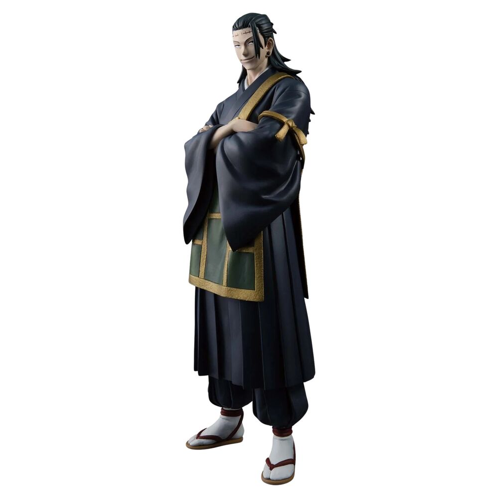 Figura de Kenjaku de Jujutsu Kaisen con túnica oscura y brazos cruzados