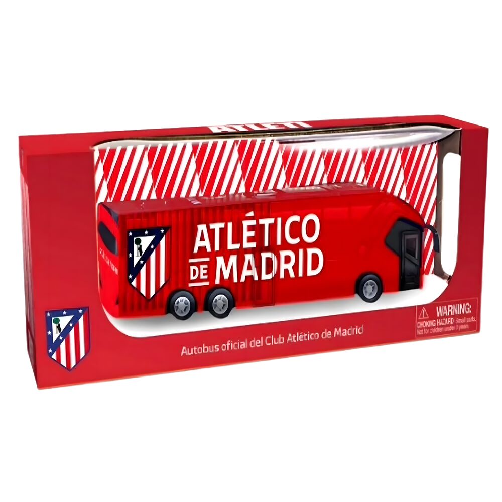Autobús rojo del Atlético de Madrid BANBO TOYS en su caja