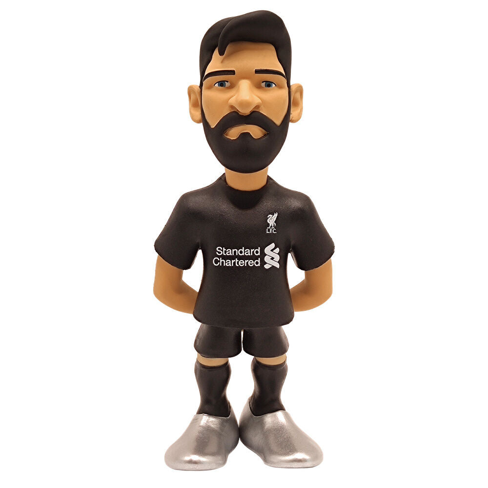 Figura MINIX de Alisson Becker con uniforme del Liverpool FC en su caja - 5