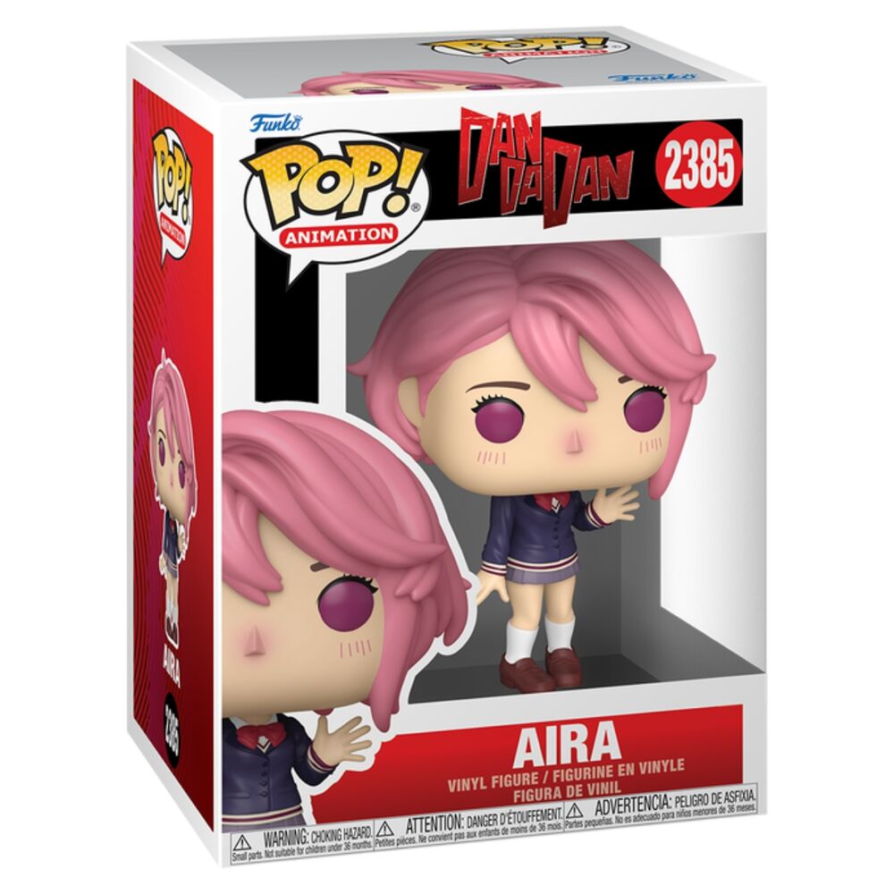 Figura Funko POP! de Aira de Dandadan con cabello rosa y uniforme escolar - 2