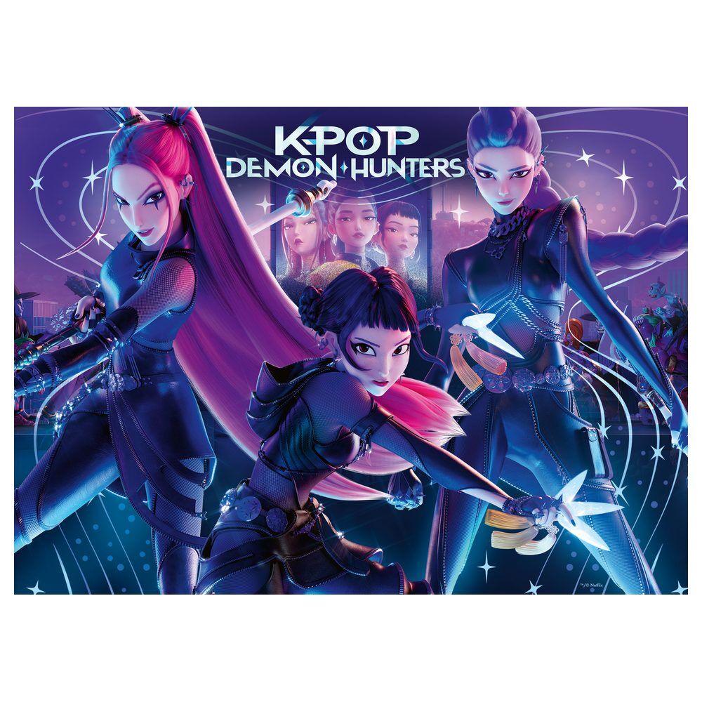 Puzzle KPop Demon Hunters de Ravensburger con tres protagonistas - 4