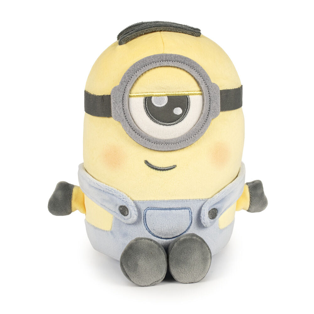 Peluche de Stuart de Minions con gafas y peto gris