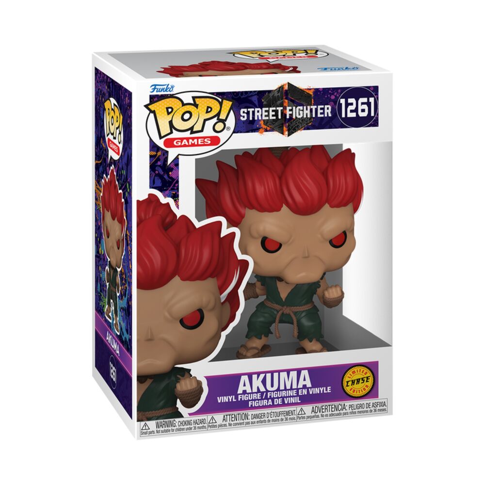 Figuras Funko POP! de Akuma de Street Fighter en versiones estándar y Chase - 5