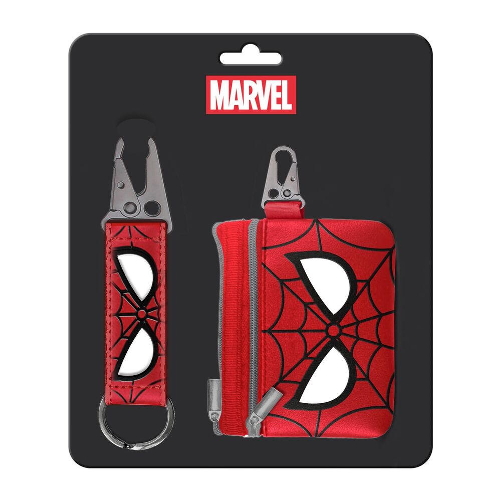 Set rojo de monedero y llavero Spider-Man Marvel