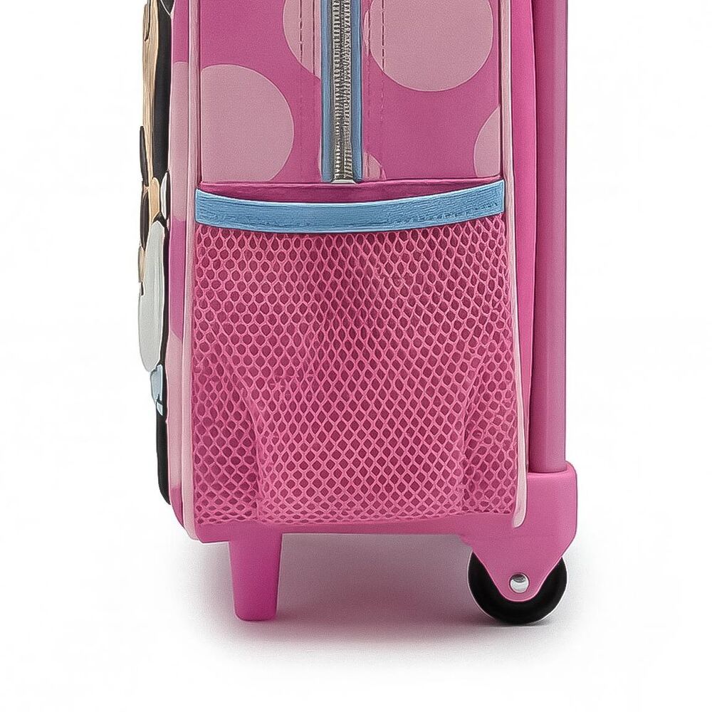 Trolley escolar rosa 3D de Minnie Disney con ruedas - 5