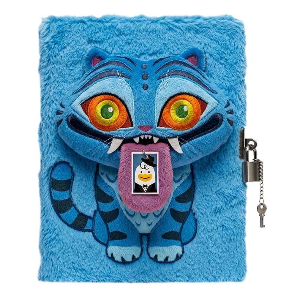 Diario A5 azul de peluche Derpy de KPop Demon Hunters con candado