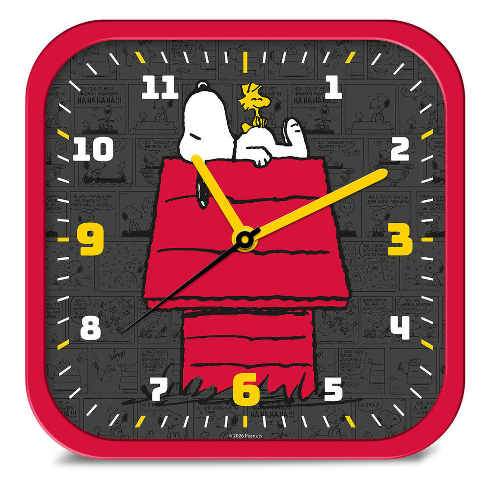 Reloj de pared cuadrado de Snoopy con Woodstock - 2