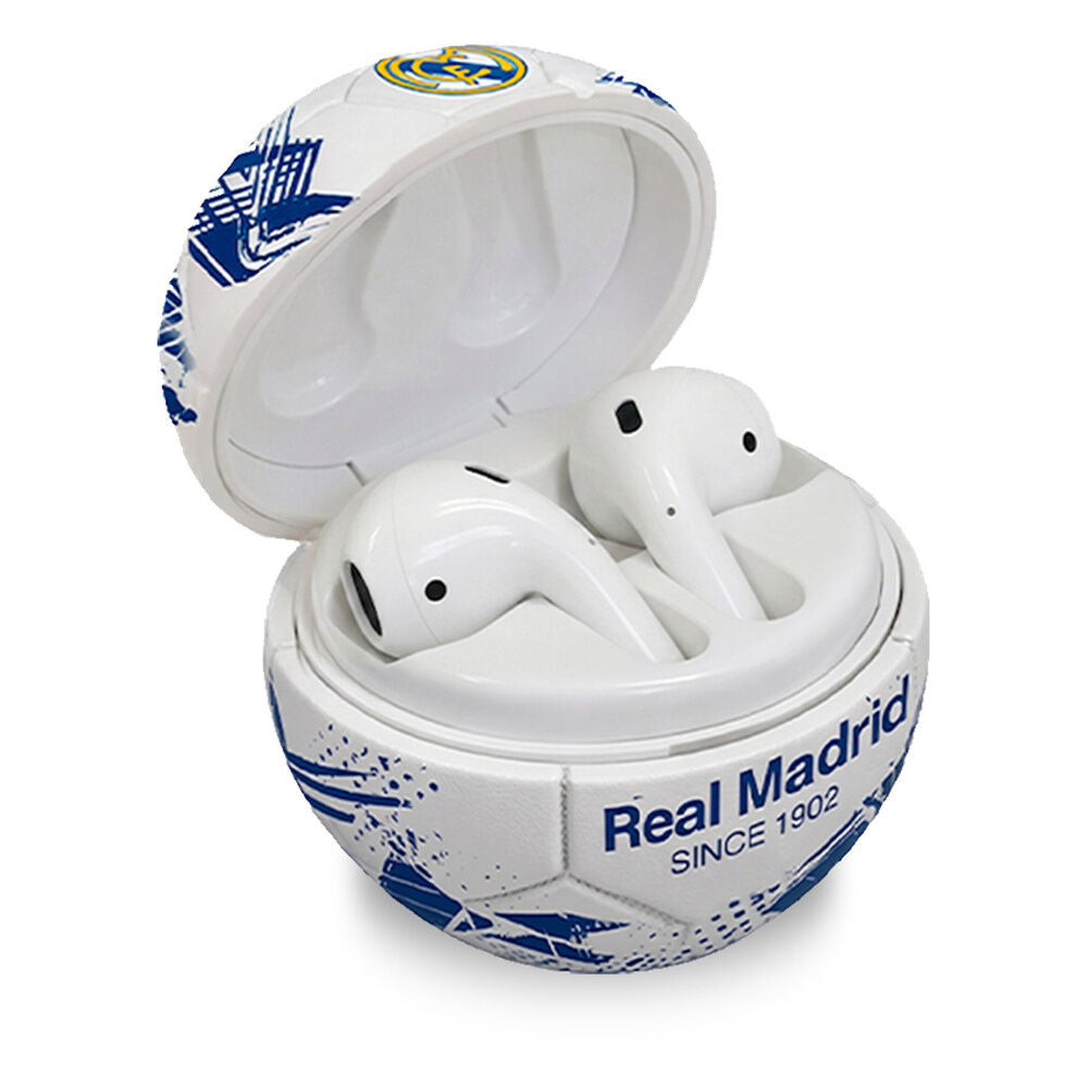 Auriculares inalámbricos Real Madrid con estuche de diseño balón - 3