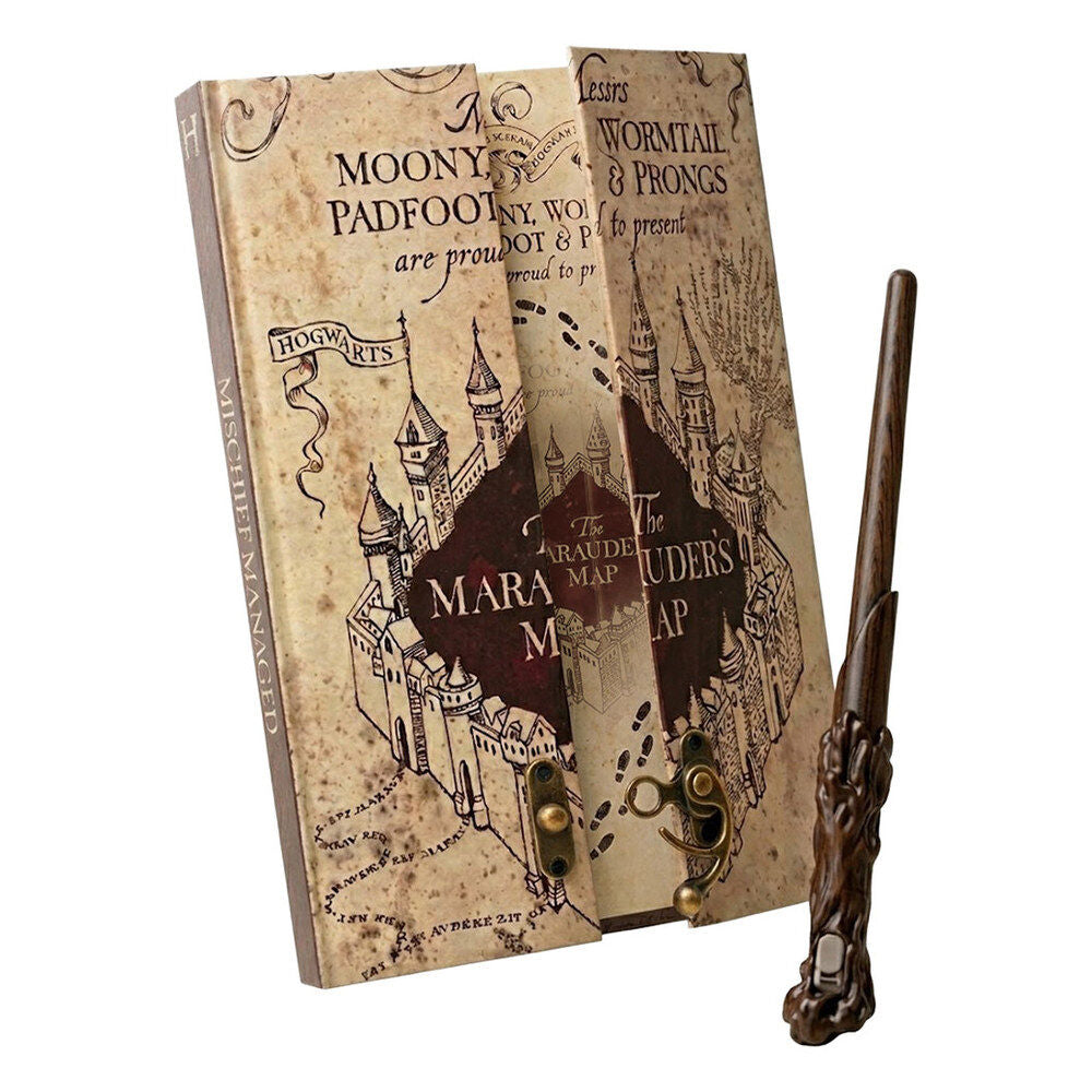 Set Harry Potter con diario A5, mapa desplegable y bolígrafo mágico - 3