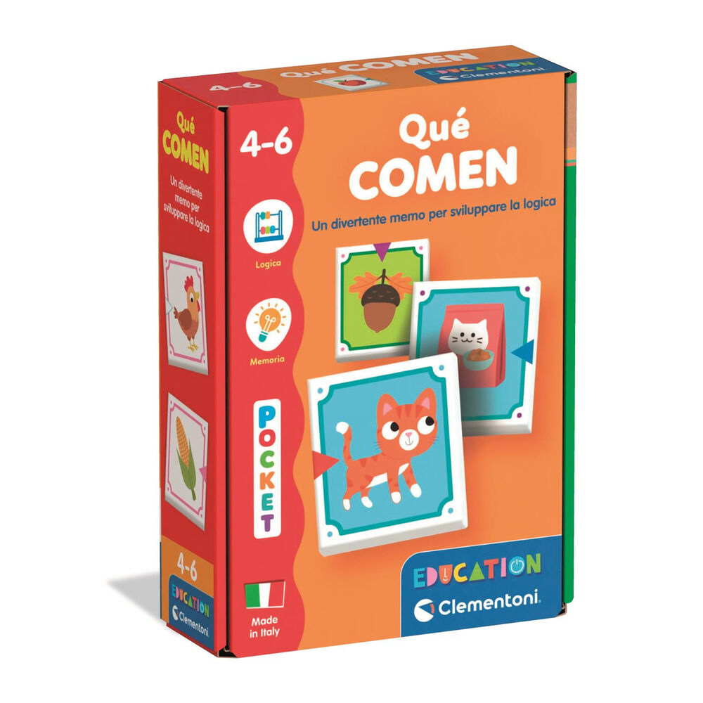 Juego de memoria Clementoni Qué Comen con fichas de animales