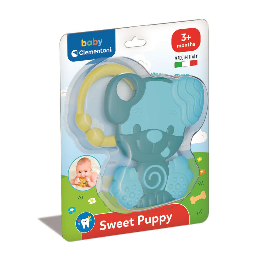 Mordedor Sweet Puppy de CLEMENTONI con forma de cachorro y anilla - 2