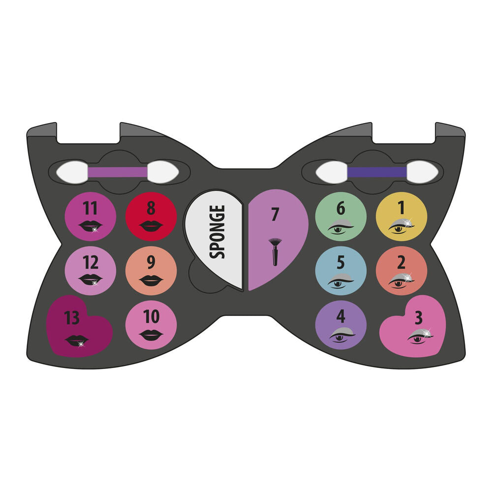 Set de maquillaje Clementoni Crazy Chic Ribbon Ready con estuche de lazo holográfico - 5