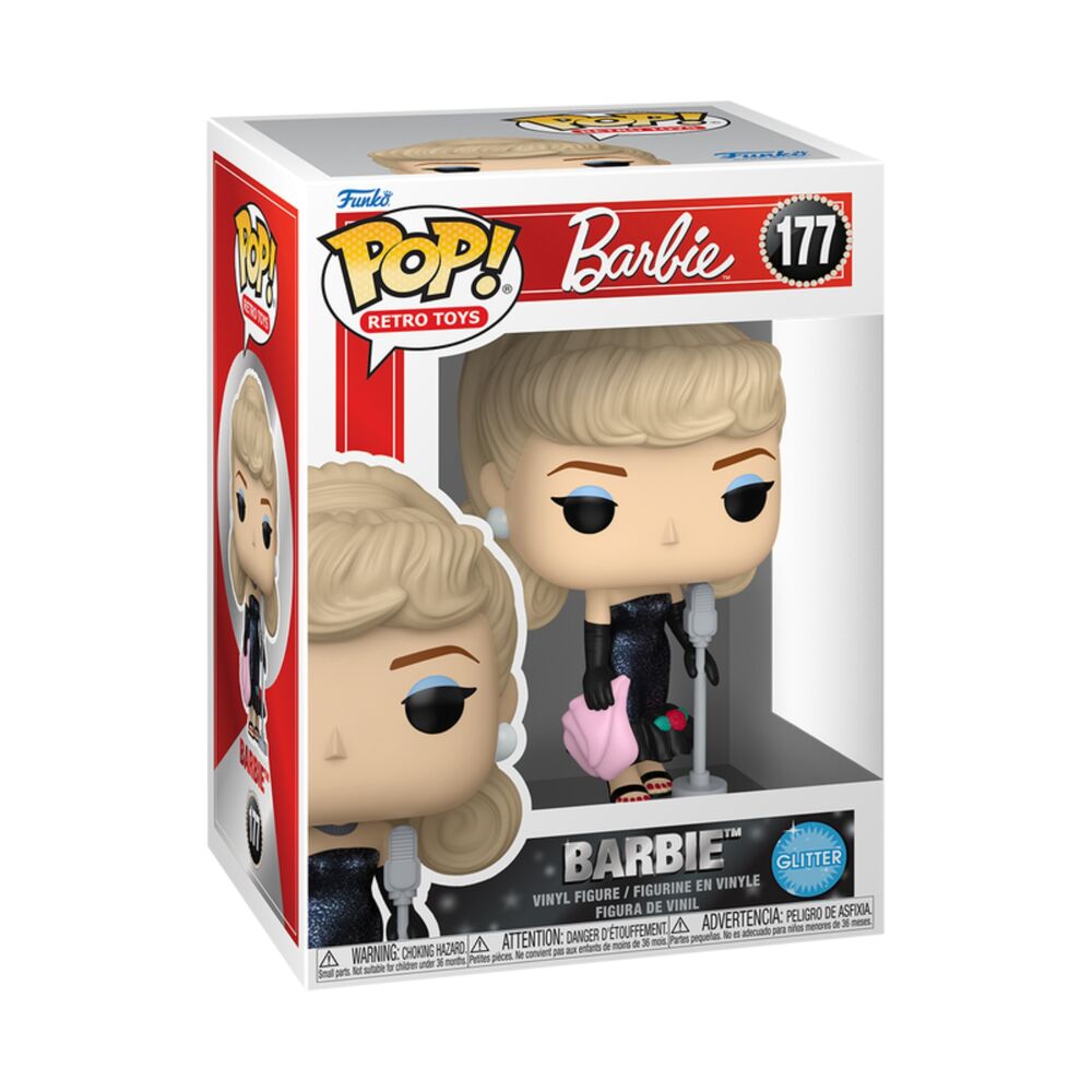 Figura Funko POP! de Barbie con vestido negro y micrófono - 2